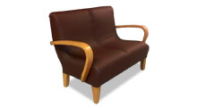 Supportive housing seating - Bed bug resistant sofa. Arms and feet available in light or espresso finish only