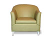 Bed bug resistant chair. Brushed aluminum legs